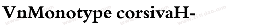 VnMonotype corsivaH字体转换